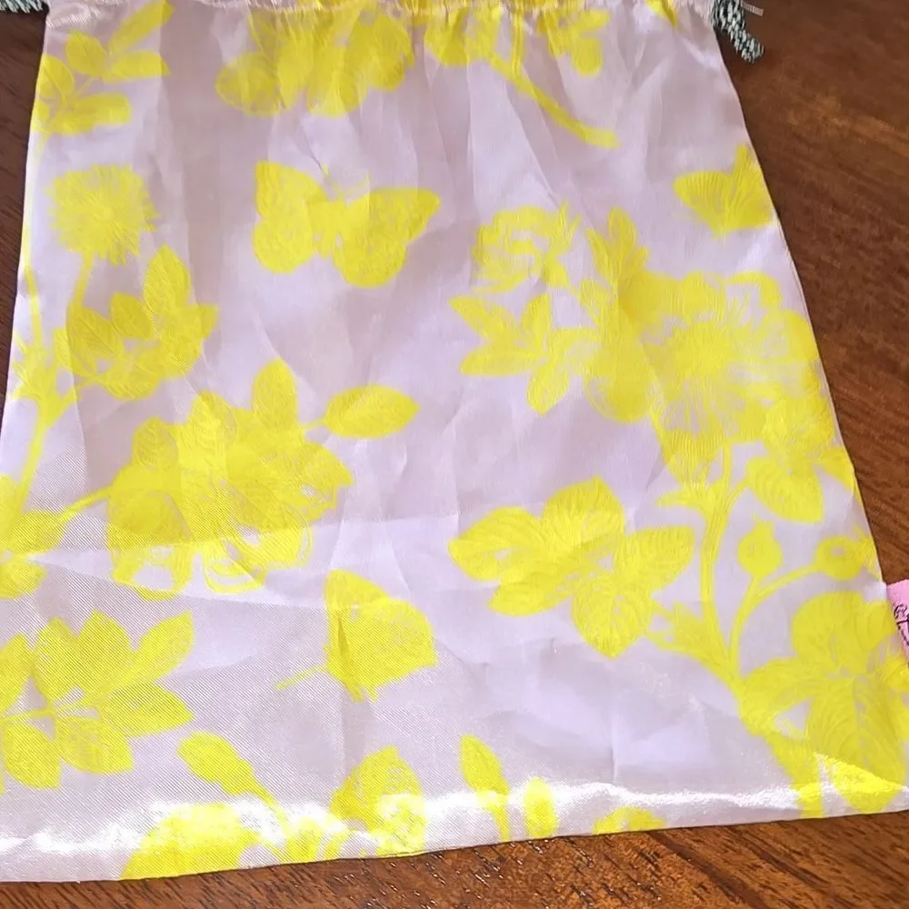IPSY Refreshments Glam Bag July 2023 Drawstring Silk Makeup Bag Only 10” x 8”